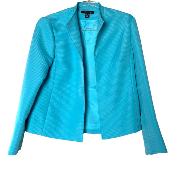 Louben Blue Open Front Blazer Jacket - Picture 1 of 7